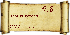Ibolya Botond névjegykártya