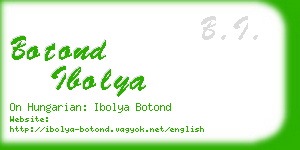 botond ibolya business card